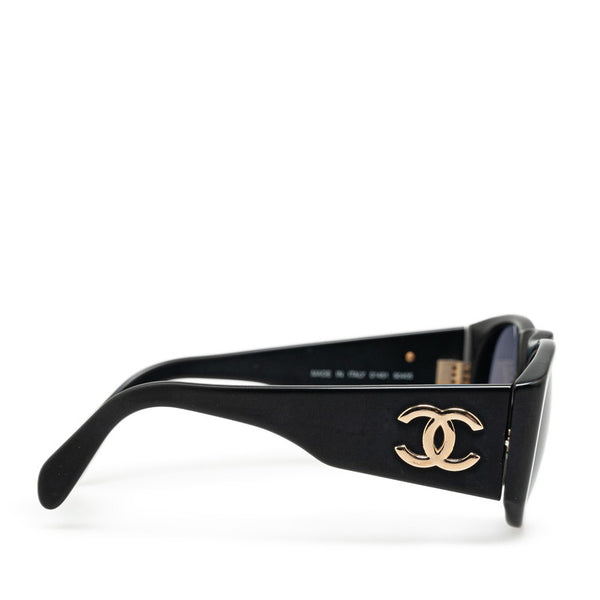 シャネル ココマーク サングラス 01451 ブラック プラスチック レディース CHANEL 【中古】