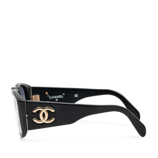 シャネル ココマーク サングラス 01451 ブラック プラスチック レディース CHANEL 【中古】