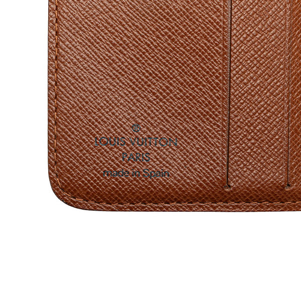 ルイ ヴィトン モノグラム コンパクトジップ 二つ折り財布 コンパクトウォレット M61667 ブラウン PVC レザー レディース LOUIS VUITTON 【中古】