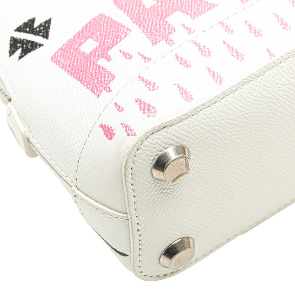 バレンシアガ グラフィティ ヴィル ハンドバッグ ショルダーバッグ 2WAY ホワイト ピンク ブラック レザー レディース BALENCIAGA 【中古】