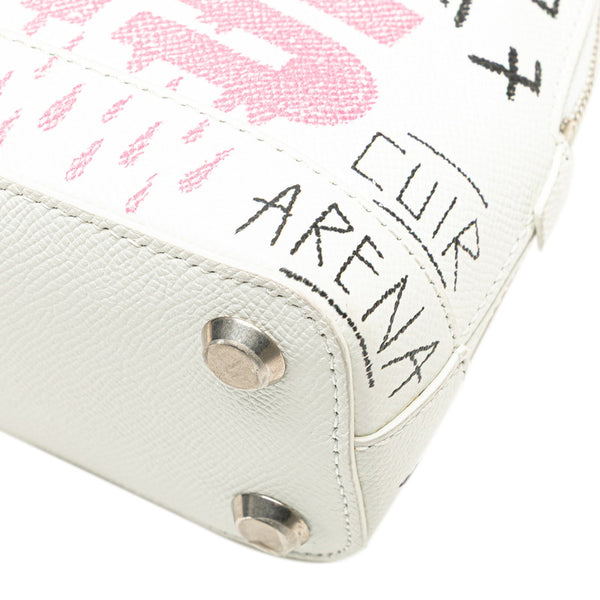 バレンシアガ グラフィティ ヴィル ハンドバッグ ショルダーバッグ 2WAY ホワイト ピンク ブラック レザー レディース BALENCIAGA 【中古】