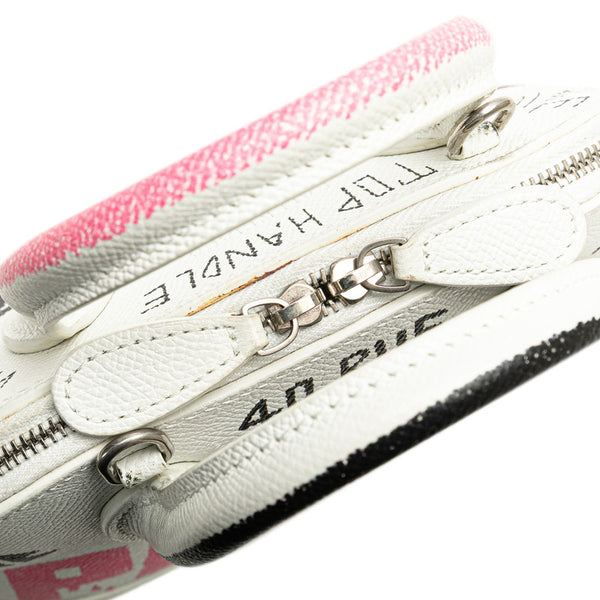 バレンシアガ グラフィティ ヴィル ハンドバッグ ショルダーバッグ 2WAY ホワイト ピンク ブラック レザー レディース BALENCIAGA 【中古】