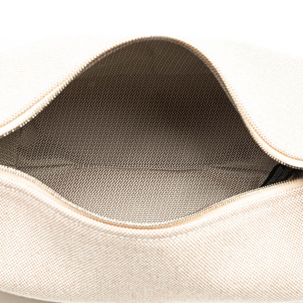 エルメス ブリッド ア ブラックPM ポーチ ミニハンドバッグ ベージュ オレンジ コットン レディース HERMES 【中古】