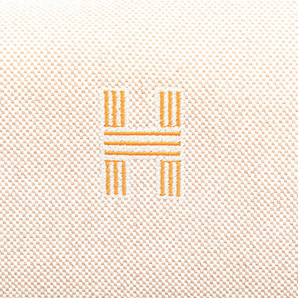 エルメス ブリッド ア ブラックPM ポーチ ミニハンドバッグ ベージュ オレンジ コットン レディース HERMES 【中古】