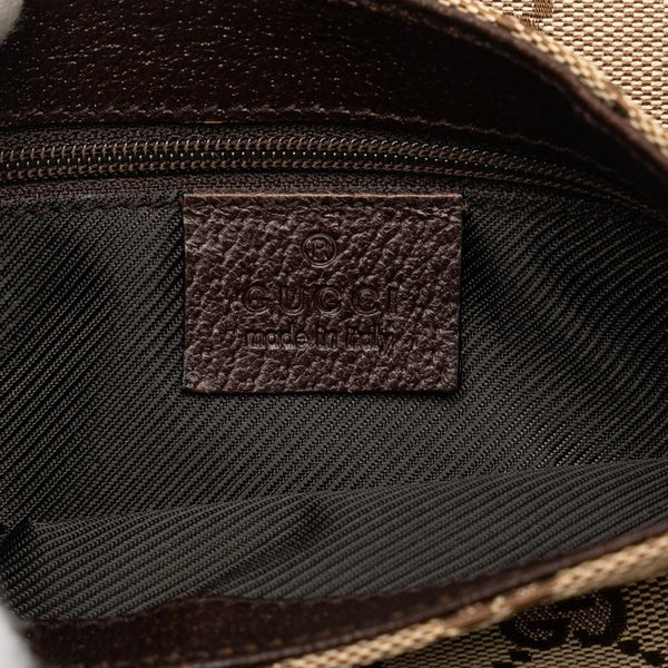 グッチ GGキャンバス ウエストバッグ ボディバッグ 92543 ベージュ キャンバス レザー レディース GUCCI 【中古】
