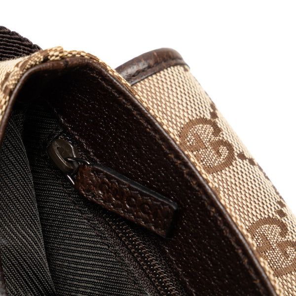 グッチ GGキャンバス ウエストバッグ ボディバッグ 92543 ベージュ キャンバス レザー レディース GUCCI 【中古】