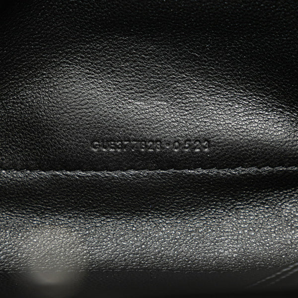 サンローラン YSLロゴ カサンドラ チェーン ショルダーウォレットバッグ ブラック シルバー レザー レディース SAINT LAURENT 【中古】