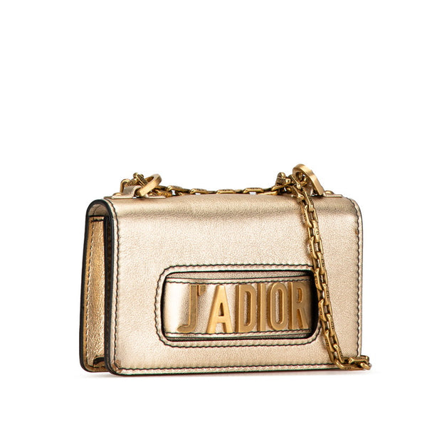 ディオール J’ADIOR ジャディオール チェーン ショルダーバッグ ゴールド レザー レディース Dior 【中古】