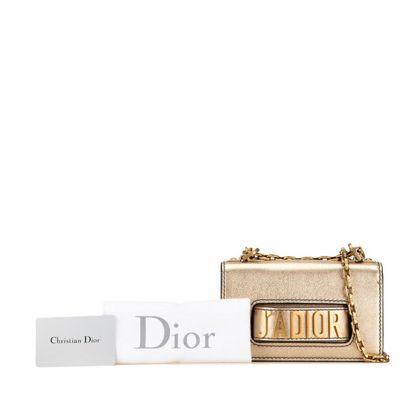 ディオール J’ADIOR ジャディオール チェーン ショルダーバッグ ゴールド レザー レディース Dior 【中古】
