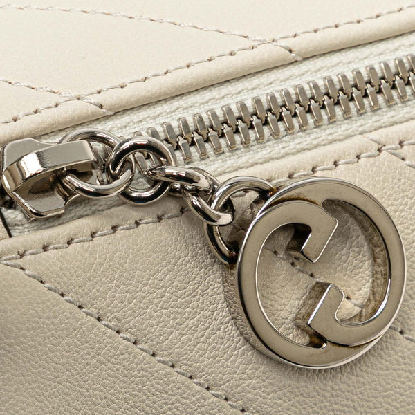 グッチ ブロンディ ミニ ワンショルダーバッグ ベージュ レザー レディース GUCCI 【中古】