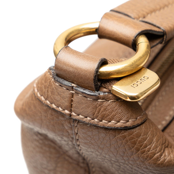 グッチ インターロッキングG ロゴ ワンショルダーバッグ 309530 ブラウン レザー レディース GUCCI 【中古】