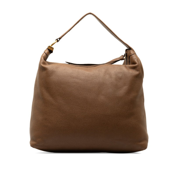 グッチ インターロッキングG ロゴ ワンショルダーバッグ 309530 ブラウン レザー レディース GUCCI 【中古】