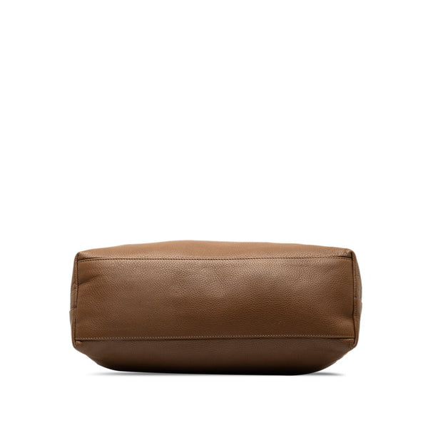 グッチ インターロッキングG ロゴ ワンショルダーバッグ 309530 ブラウン レザー レディース GUCCI 【中古】