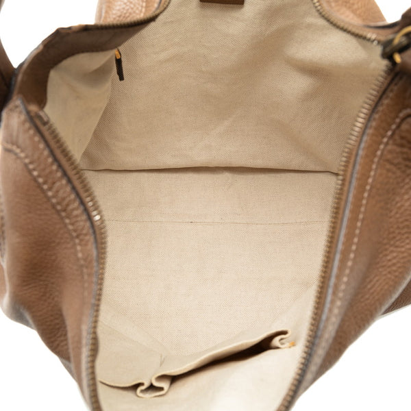 グッチ インターロッキングG ロゴ ワンショルダーバッグ 309530 ブラウン レザー レディース GUCCI 【中古】