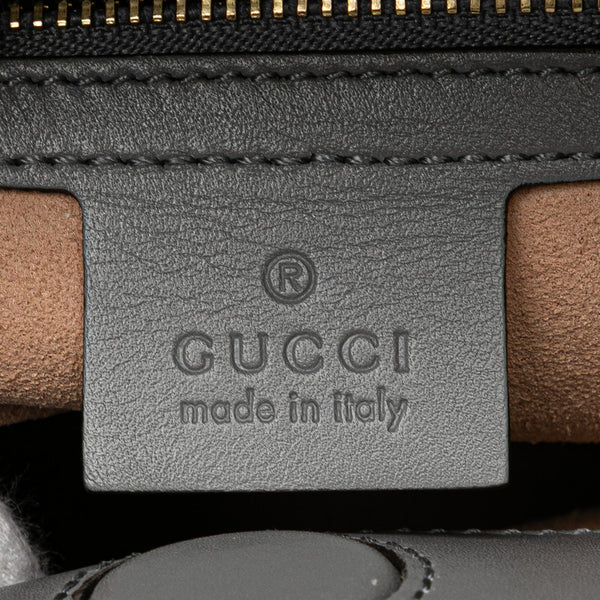 グッチ ニムフェア バンブー ハンドバッグ ショルダーバッグ 2WAY 459076 グレー レザー レディース GUCCI 【中古】