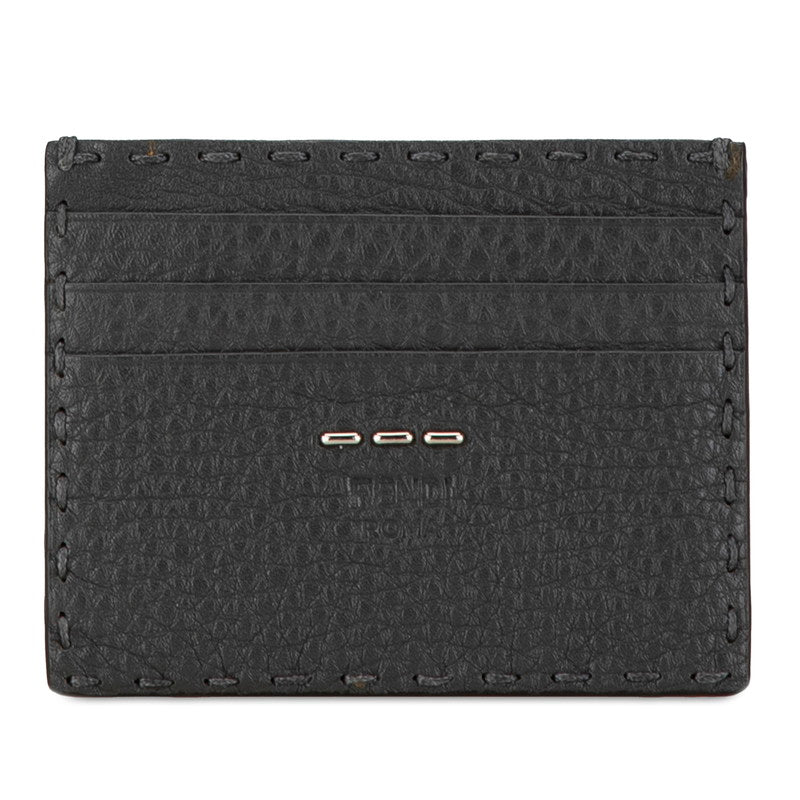 フェンディ カードケース ブラック レザー メンズ FENDI 【中古】