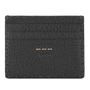 フェンディ カードケース ブラック レザー メンズ FENDI 【中古】