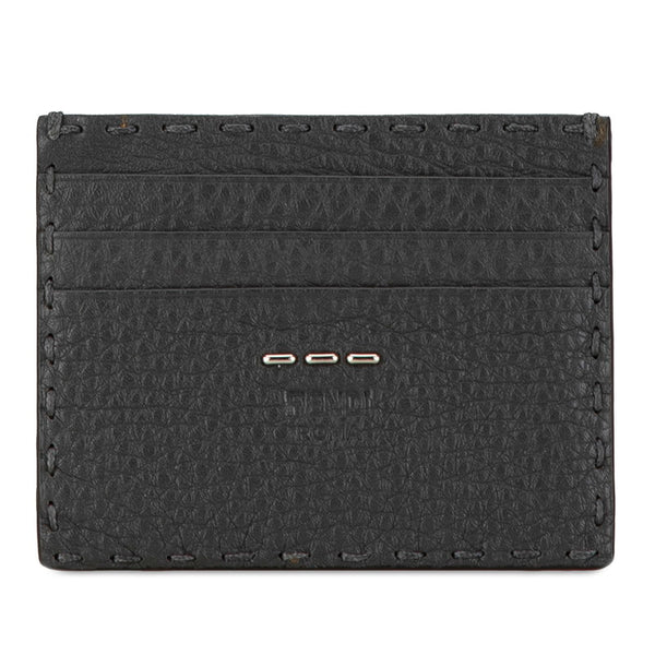 フェンディ カードケース ブラック レザー メンズ FENDI 【中古】