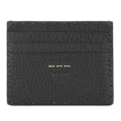 フェンディ カードケース ブラック レザー メンズ FENDI 【中古】