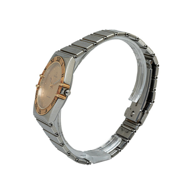 オメガ コンステレーション デイト 腕時計 クオーツ ゴールド文字盤 ステンレススチール メンズ OMEGA 【中古】