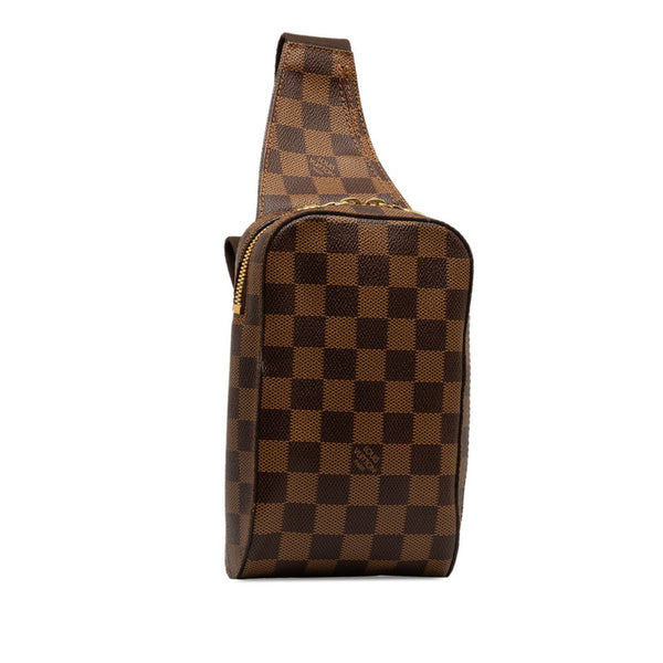 ルイ ヴィトン ダミエ ジェロニモス ボディバッグ ベルトバッグ N51994 ブラウン PVC レザー メンズ LOUIS VUITTON 【中古】