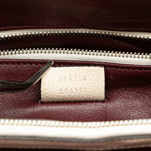 グッチ ズゥミ ホースビット ハンドバッグ ショルダーバッグ 2WAY 564714 ホワイト ゴールド シルバー レザー レディース GUCCI 【中古】