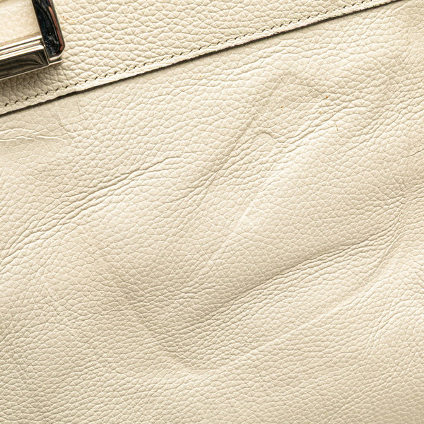 グッチ ズゥミ ホースビット ハンドバッグ ショルダーバッグ 2WAY 564714 ホワイト ゴールド シルバー レザー レディース GUCCI 【中古】