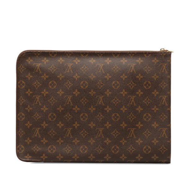 ルイ ヴィトン モノグラム ポッシュ ドキュマン クラッチバッグ ブリーフケース M53456 ブラウン PVC レザー メンズ LOUIS VUITTON 【中古】