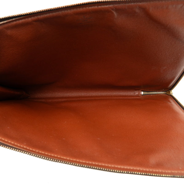 ルイ ヴィトン モノグラム ポッシュ ドキュマン クラッチバッグ ブリーフケース M53456 ブラウン PVC レザー メンズ LOUIS VUITTON 【中古】