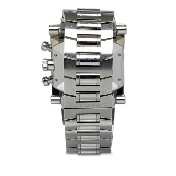 ブルガリ アショーマ 腕時計 AA48SCH 自動巻き ブラック文字盤 ステンレススチール メンズ BVLGARI 【中古】