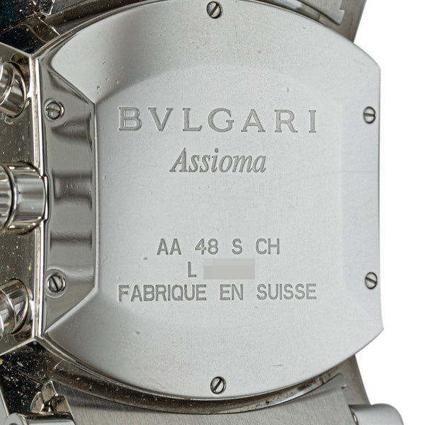 ブルガリ アショーマ 腕時計 AA48SCH 自動巻き ブラック文字盤 ステンレススチール メンズ BVLGARI 【中古】