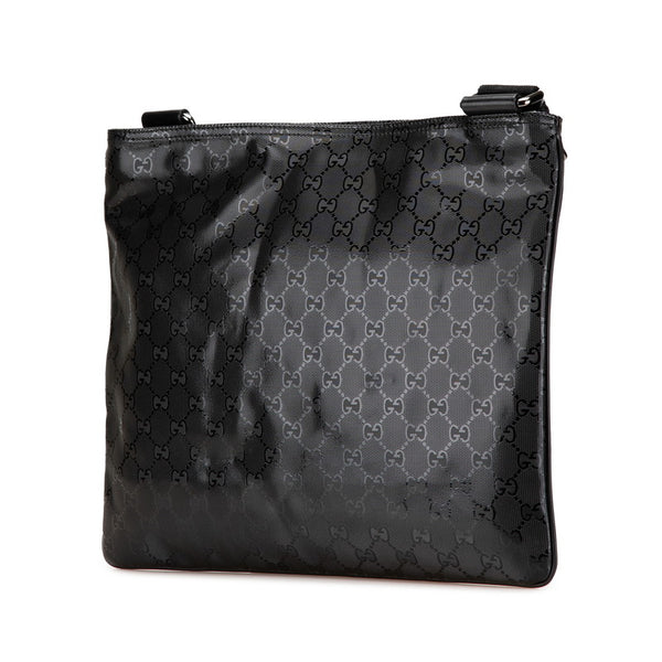 グッチ GGインプリメ 斜め掛け ショルダーバッグ 201446 モスグリーン PVC レザー メンズ GUCCI 【中古】