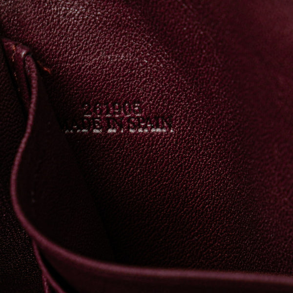 ロエベ アナグラム ゲートポシェット ショルダーウォレット バッグ ライトグリーン ベージュ レザー レディース LOEWE 【中古】