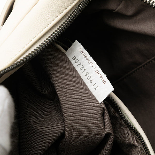 ボッテガヴェネタ イントレチャート クラッチバッグ ホワイト レザー レディース BOTTEGAVENETA 【中古】