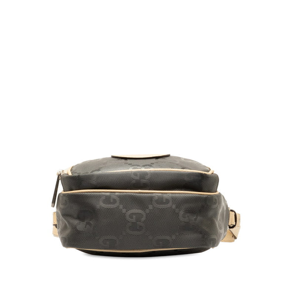 グッチ オフ ザ グリッド ショルダーバッグ ハンドバッグ 2WAY 625850 グレー ベージュ ナイロン レザー レディース GUCCI 【中古】