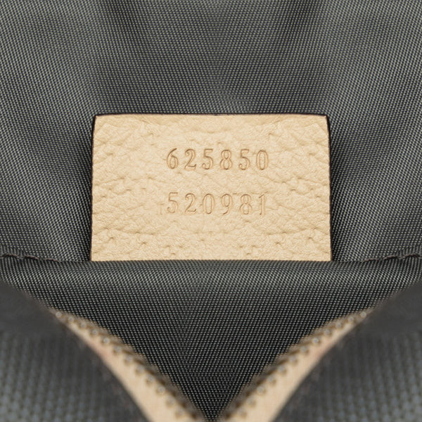 グッチ オフ ザ グリッド ショルダーバッグ ハンドバッグ 2WAY 625850 グレー ベージュ ナイロン レザー レディース GUCCI 【中古】