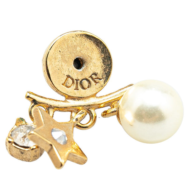 ディオール ディオレボリューション ラインストーン スタッドピアス ゴールド メッキ フェイクパール レディース Dior 【中古】