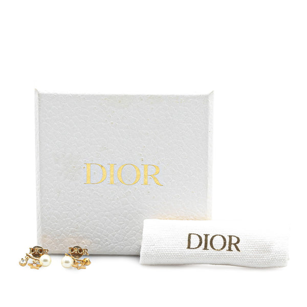 ディオール ディオレボリューション ラインストーン スタッドピアス ゴールド メッキ フェイクパール レディース Dior 【中古】