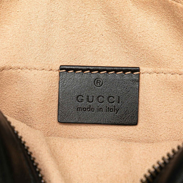 グッチ GGマーモント キルティング 斜め掛け ショルダーバッグ 448065 ブラック レザー レディース GUCCI 【中古】