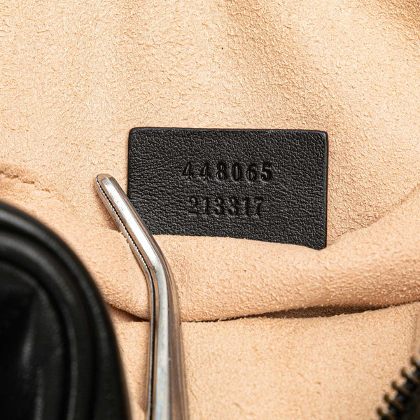 グッチ GGマーモント キルティング 斜め掛け ショルダーバッグ 448065 ブラック レザー レディース GUCCI 【中古】