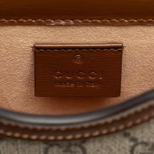 グッチ GGスプリーム ホースビット1955 斜め掛け ミニショルダーバッグ 625615 ブラウン PVC レザー レディース GUCCI 【中古】