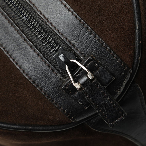 グッチ バンブー ハンドバッグ ボストンバッグ 002 1085 ブラウン スウェード レザー レディース GUCCI 【中古】