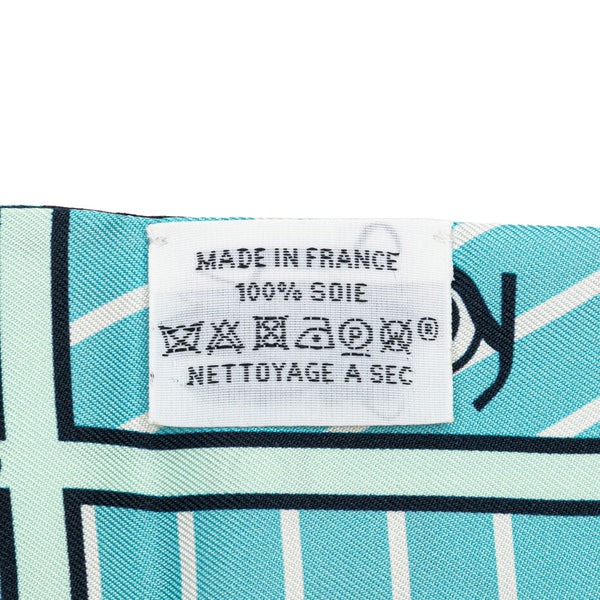 エルメス ツイリー QUADRIGE BAYADERE カドリージュ バヤデール  スカーフ ブルー マルチカラー シルク レディース HERMES 【中古】