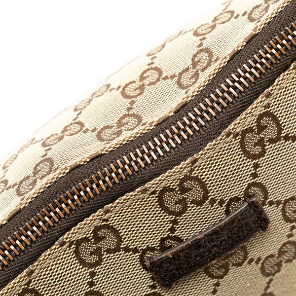 グッチ GGキャンバス 斜め掛け ショルダーバッグ 114273 ベージュ ブラウン キャンバス レザー レディース GUCCI 【中古】