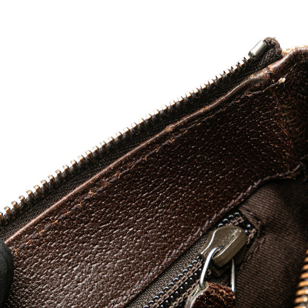 グッチ GGキャンバス 斜め掛け ショルダーバッグ 114273 ベージュ ブラウン キャンバス レザー レディース GUCCI 【中古】