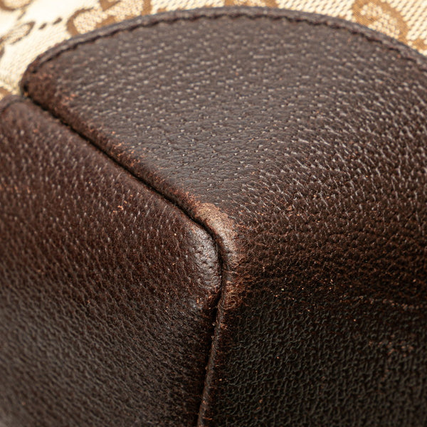 グッチ GGキャンバス 斜め掛け ショルダーバッグ 114273 ベージュ ブラウン キャンバス レザー レディース GUCCI 【中古】