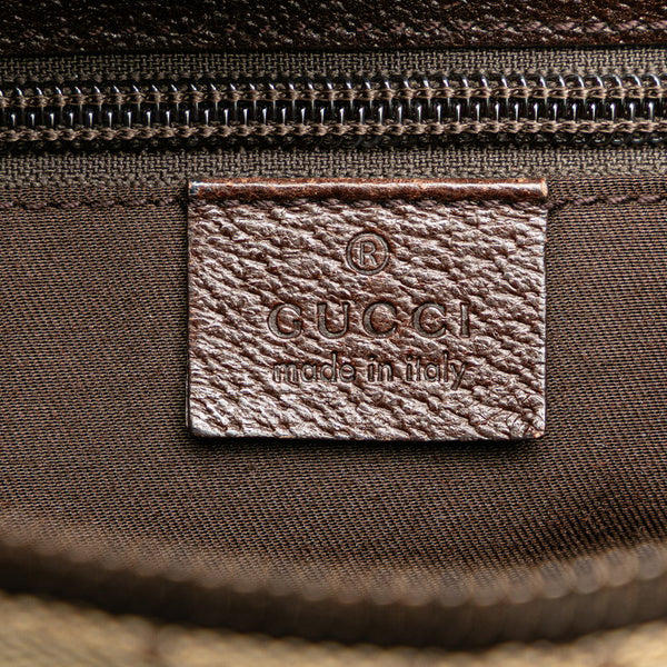 グッチ GGキャンバス 斜め掛け ショルダーバッグ 114273 ベージュ ブラウン キャンバス レザー レディース GUCCI 【中古】