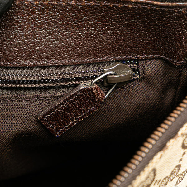 グッチ GGキャンバス 斜め掛け ショルダーバッグ 114273 ベージュ ブラウン キャンバス レザー レディース GUCCI 【中古】