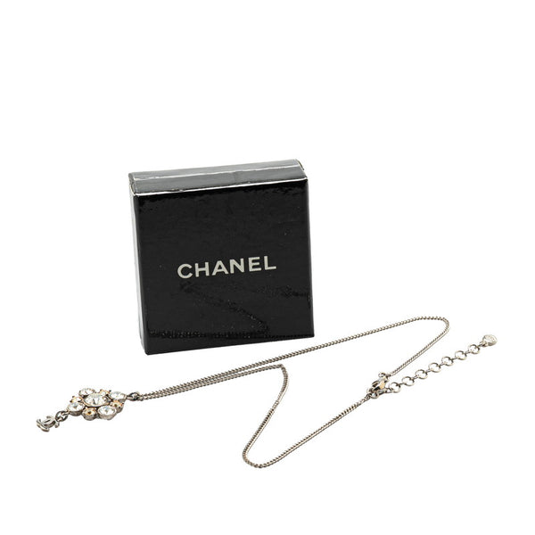 シャネル ココマーク ビジュー ラインストーン ネックレス シルバー メタル レディース CHANEL 【中古】
