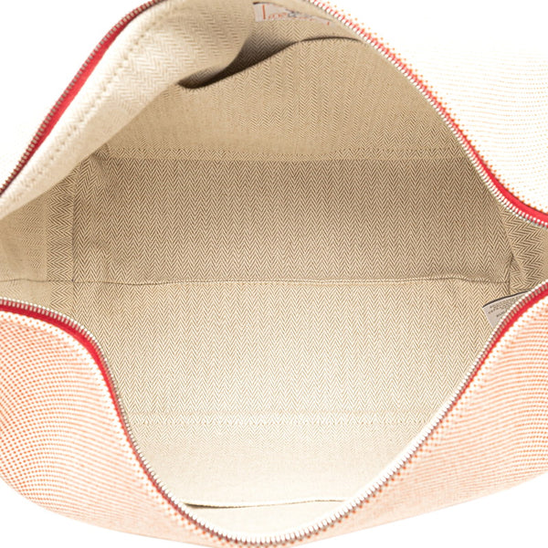 エルメス ブリッドアブラック カブリオルGM ハンドバッグ テラコッタ オレンジ レッド トワルアッシュ レディース HERMES 【中古】